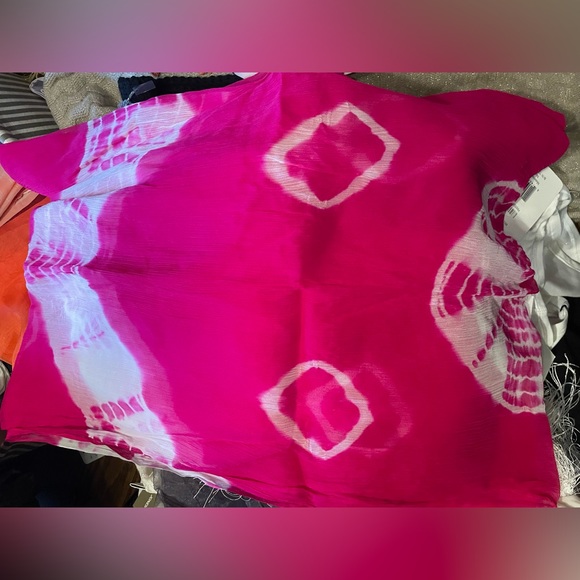 💖NWT Anthropologies tie dye Raj Silk Scarf - Picture 1 of 3
